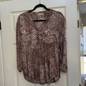 Elegant Snake Print Blouse
